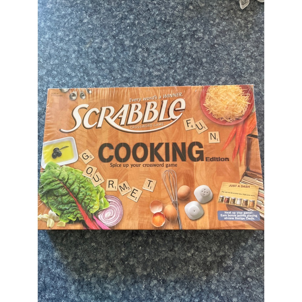 Scrabble Cooking Edition Board Game USAopoly New Sealed Crossword Foodie Gift